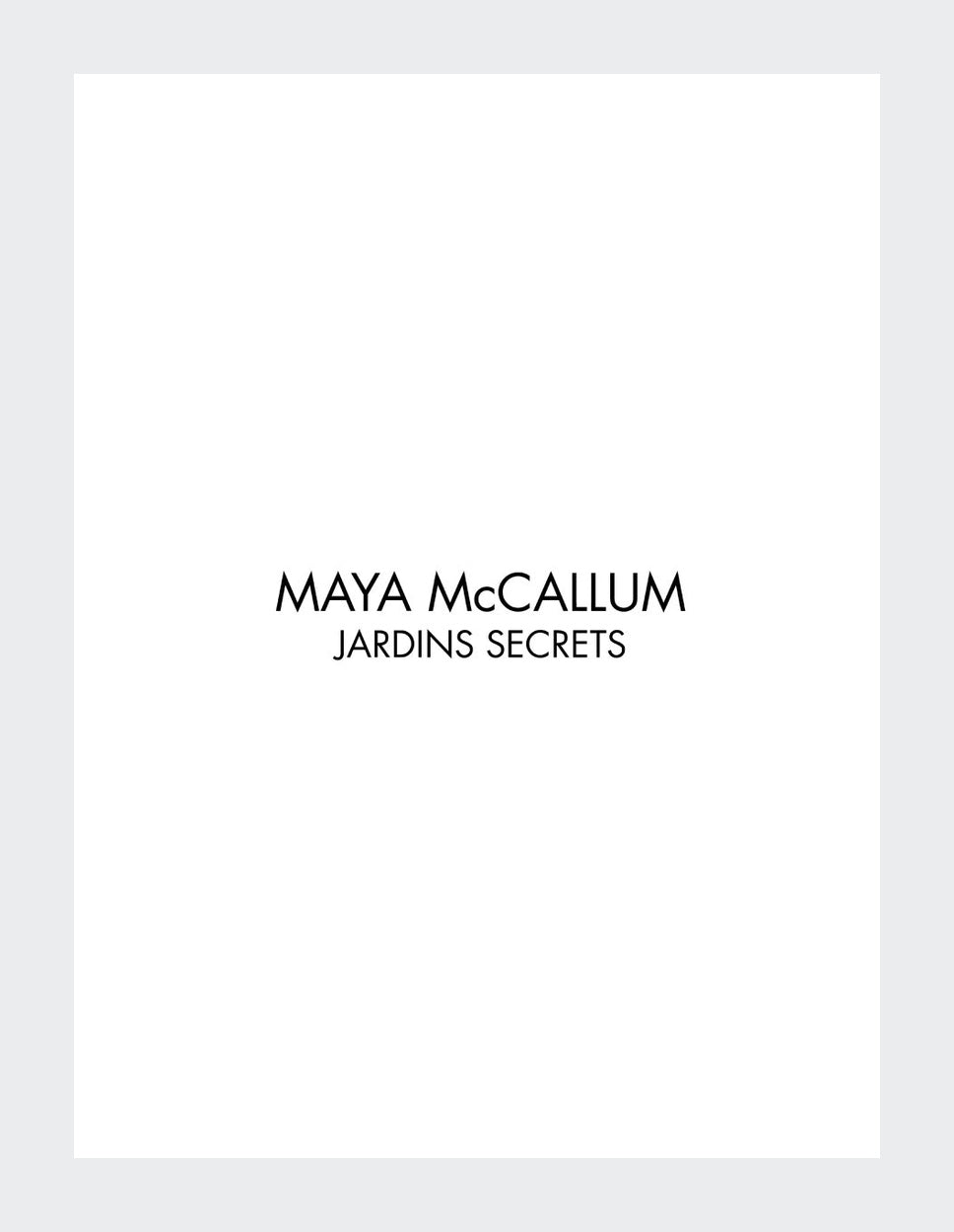 maya mccallum - artbook