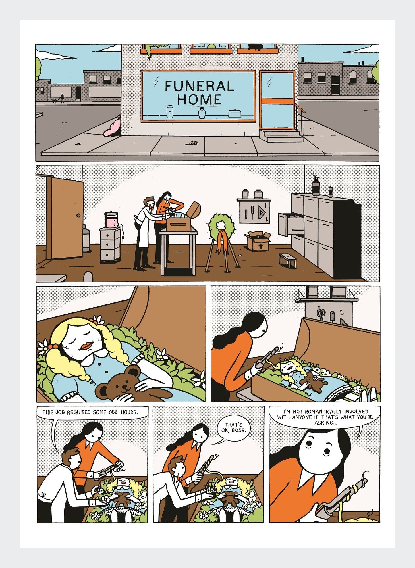 funeral home story - set of 5 prints