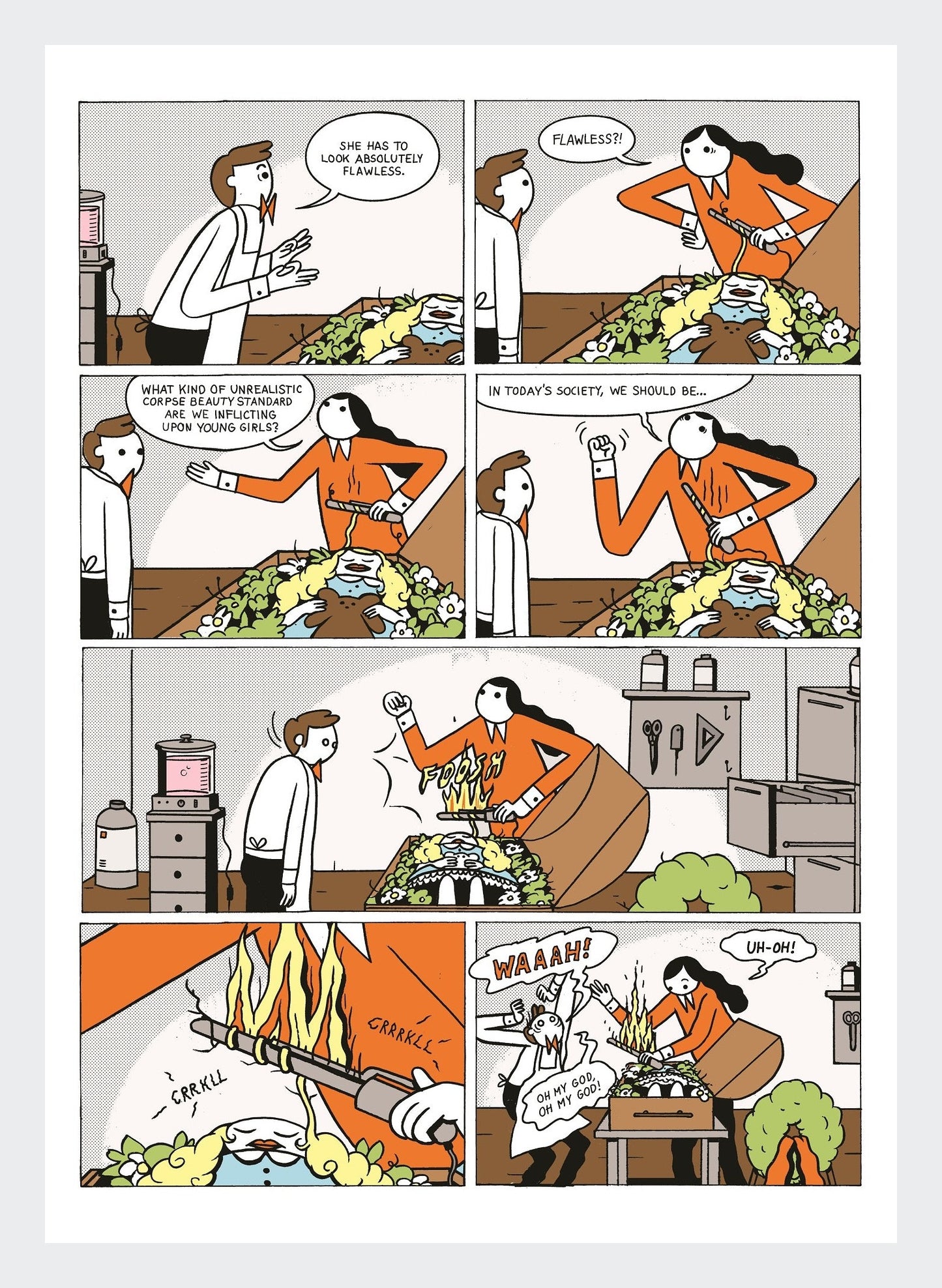 funeral home story - set of 5 prints