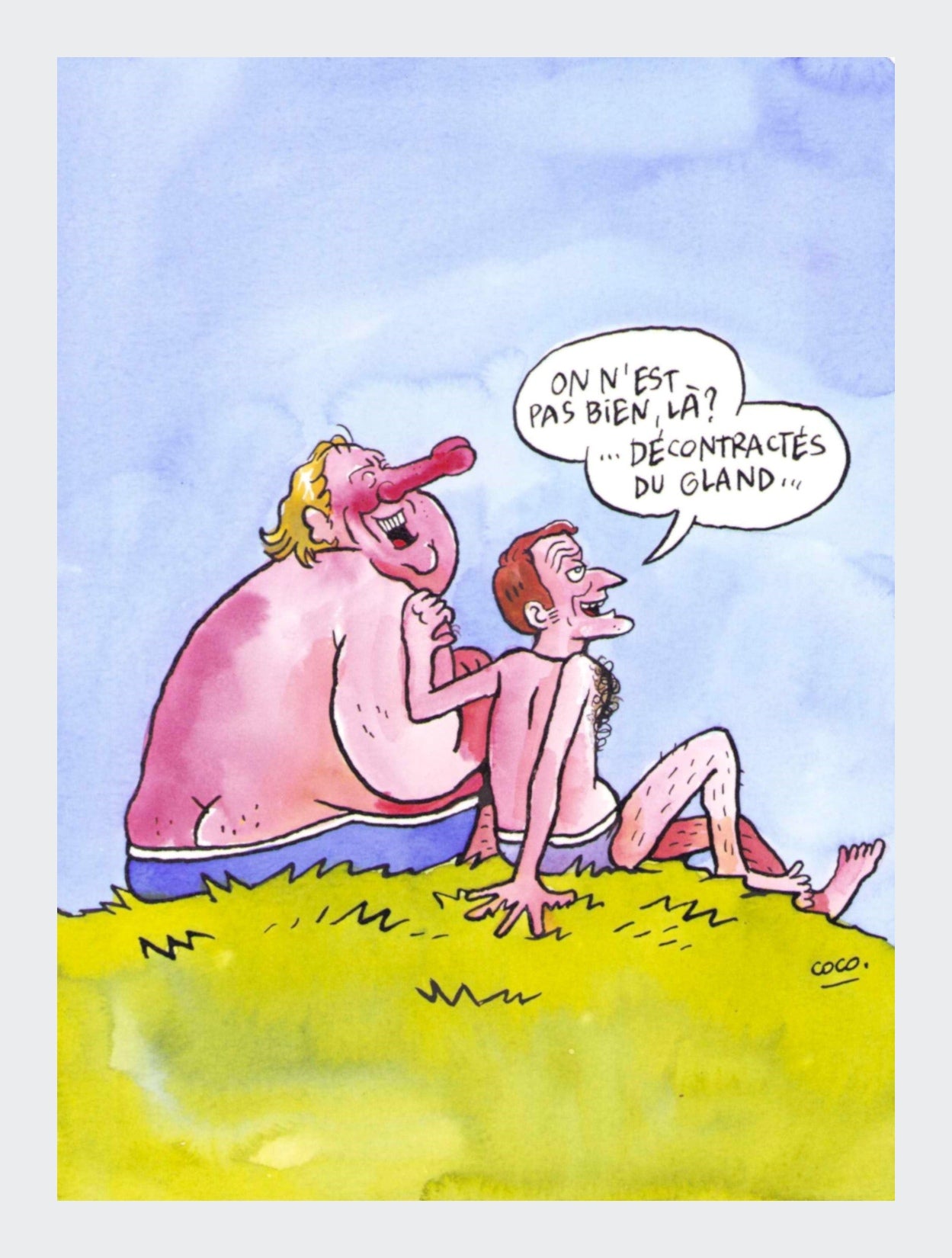 macron et depardieu - artwork