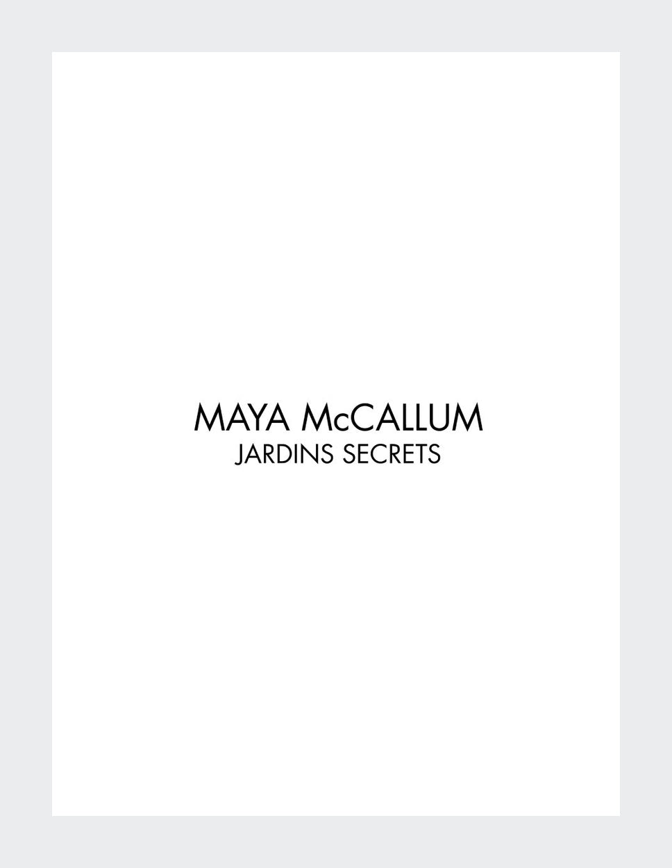 maya mccallum - artbook